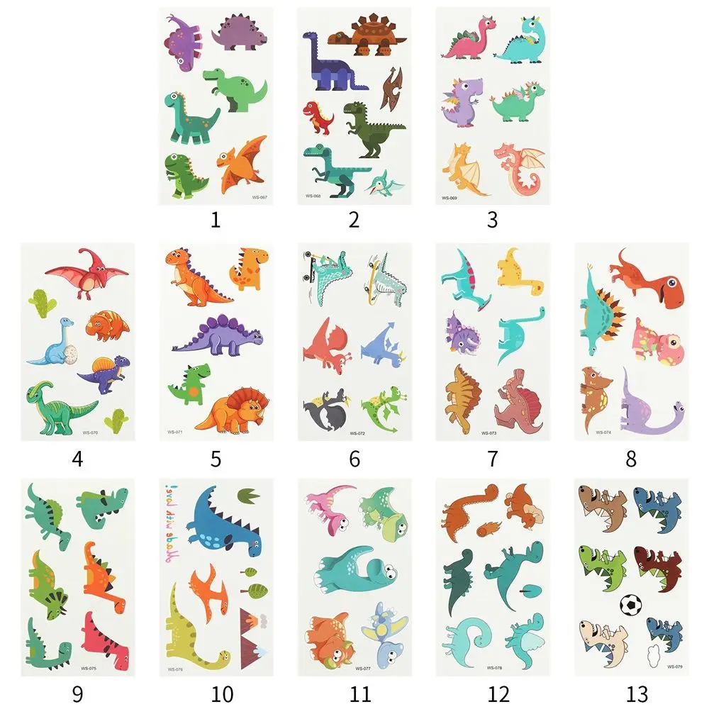 Временные татуировки динозавров водонепроницаемые наклейки для тела Декор