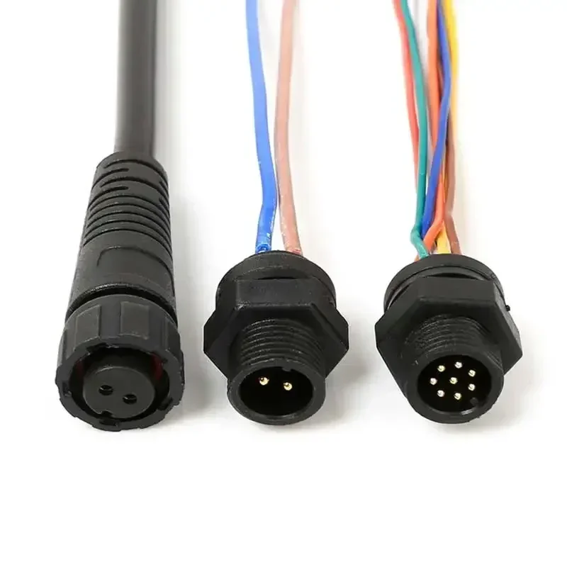 Панельный кабельный разъем M12 2 контакта 3 4 5 контактов 6 7 8 водонепроницаемый