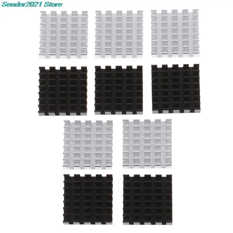 

5Pcs 20*20*6mm Aluminum Heatsink Cooler CPU GPU Chip Panel Heat Sink Radiator