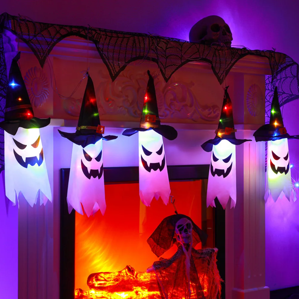

LED Light String Halloween Wizard Hat 17.72*7.87in 3 AAA Batteries 45cm*20cm 5X Constant Light Polyester Taffeta