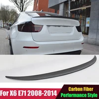 real carbon fiber spoiler for bmw x6 e71 2008 2014 xdrive50i xdrive35i p style rear ducktail boot lip