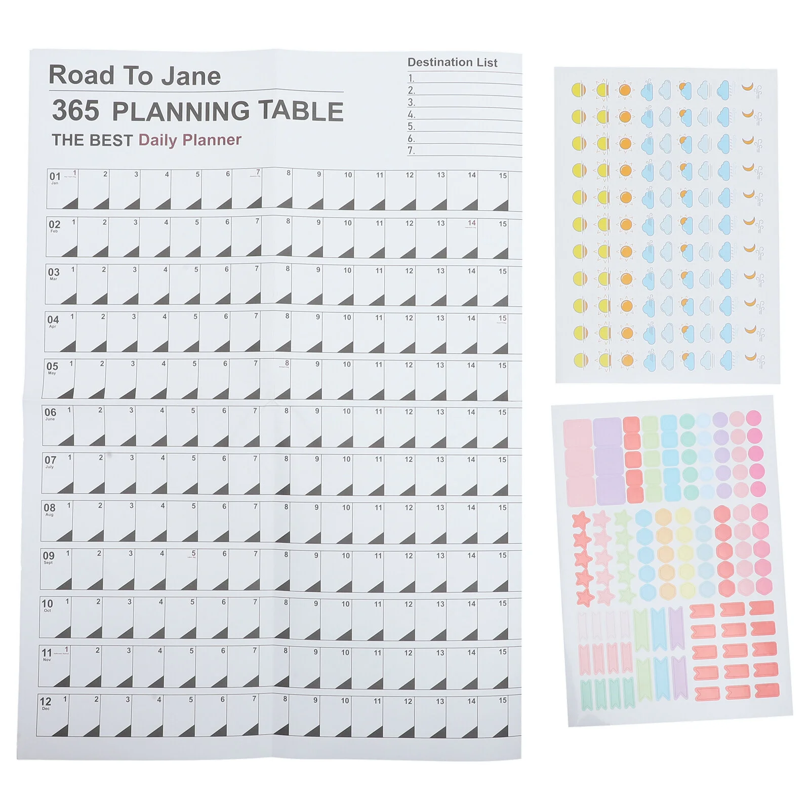 

2023 Schedule Simple Wall Calendar Oversized Sheet Desktop Organizer Planning Memo Large Paper Year Planner Office