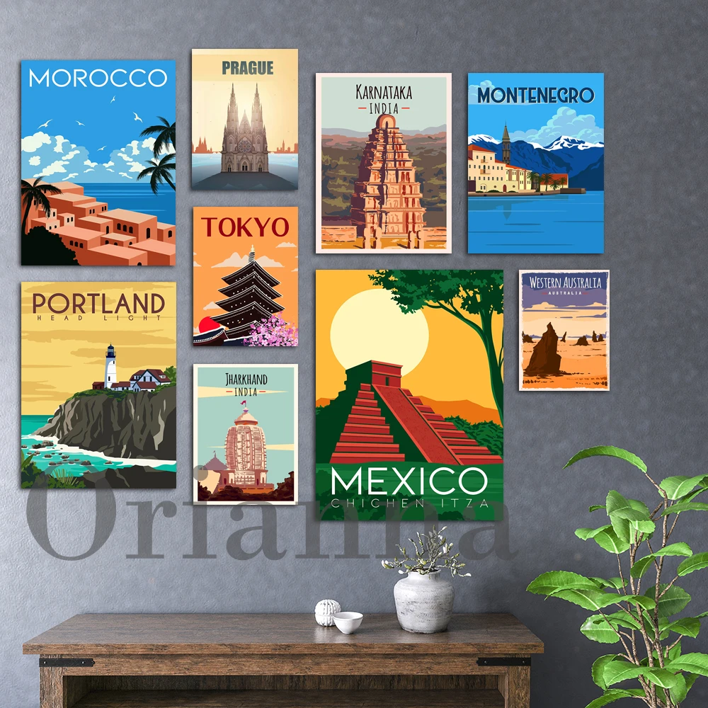 

Zealand Tokyo Australia Montenegro Morocco Mexico Portland Prague India Himachal Pradesh Iceland Cityscape Trave Poster Print