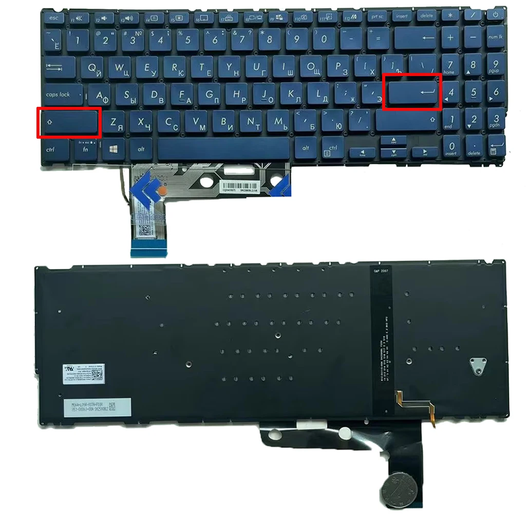 Русская клавиатура для ноутбука с подсветкой Asus ZenBook UX533 UX533F UX533FD UX533FN UX534FA UX534FAC