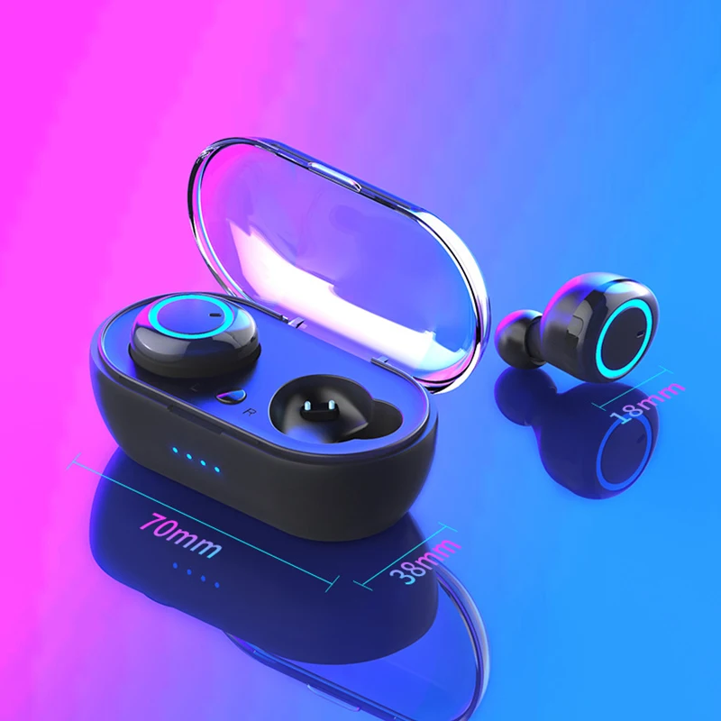 Y50 TWS wireless headphones sport earphone 5.0 bluetooth Gaming Headset Microphone Phone Wireless Earbuds For xiaomi lenovo pods images - 6