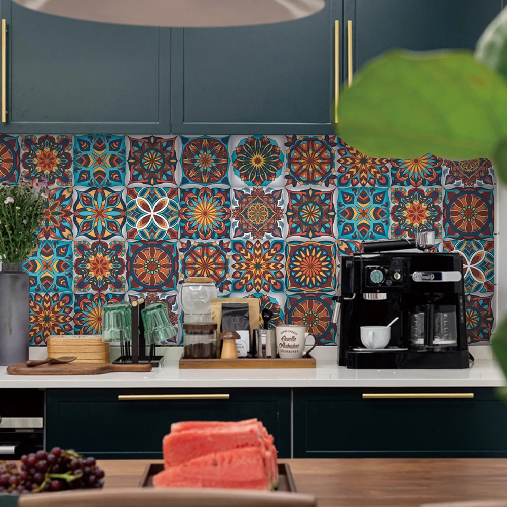 

24 Pcs Self Adhesive 3D Mosaic Tile Sticker Kitchen Bathroom Wall Sticker For Home Christmas Montage Decoration 15x15cm Epoxy