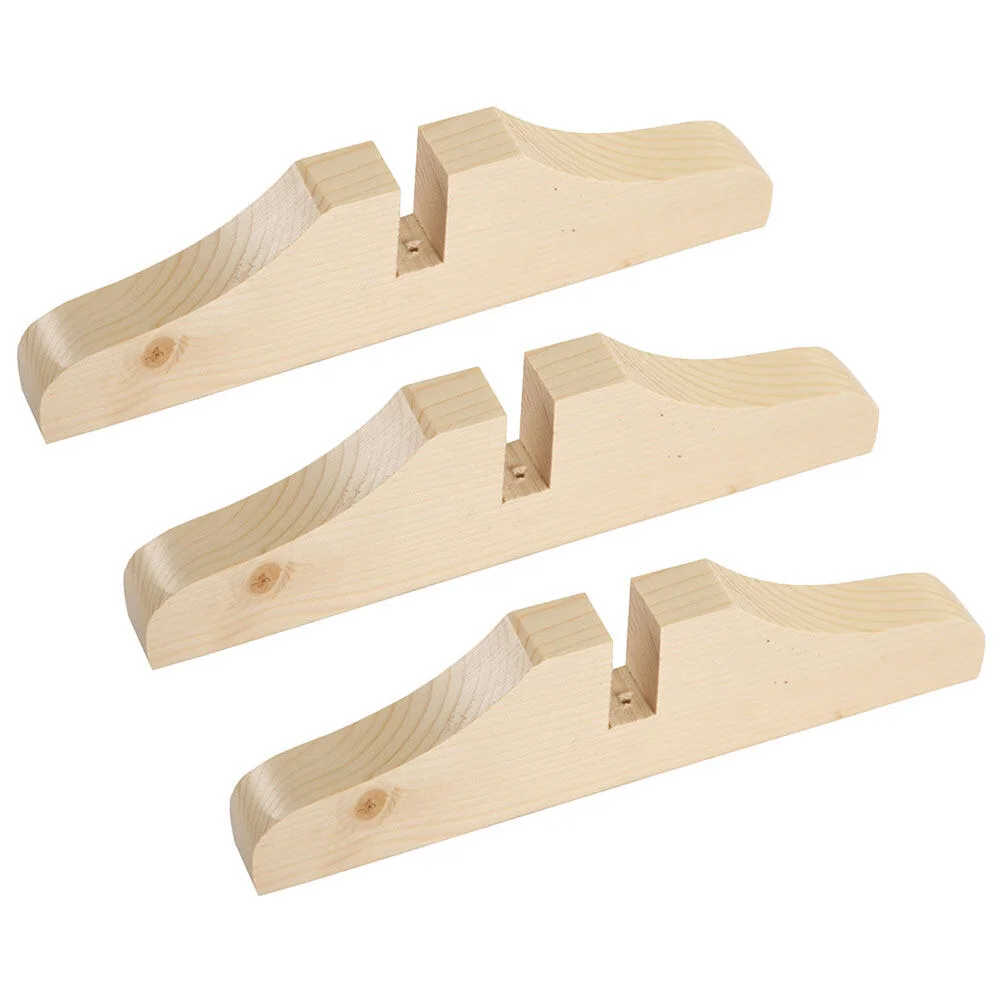 

3 Pcs Partition Folder Divider Stand Supply Room Screen Wooden Bracket Base Clips Home Useful Privacy Holders Office