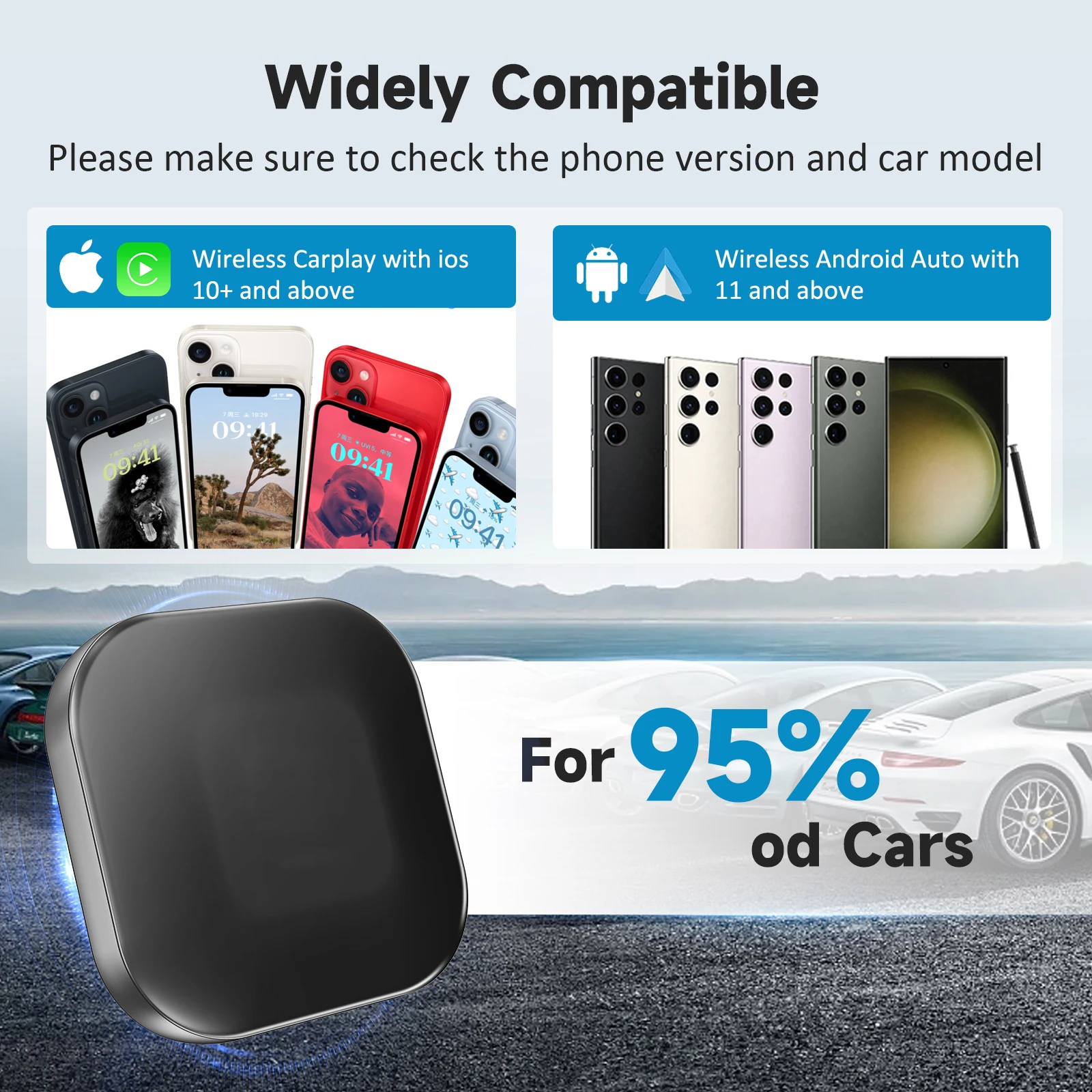 Lerand Wireless CarPlay Android Auto Adapter Ai Box Magic Поддержка Legacy Car Control Автомобильное зеркало