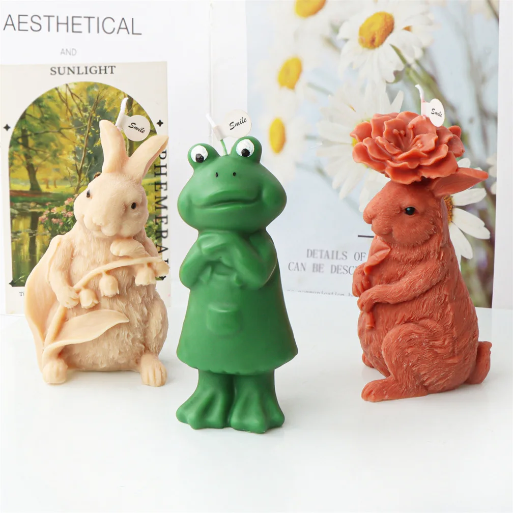 Пасхальный Кролик Лягушка свеча ранняя Ароматерапия Свеча расширение гипсовое