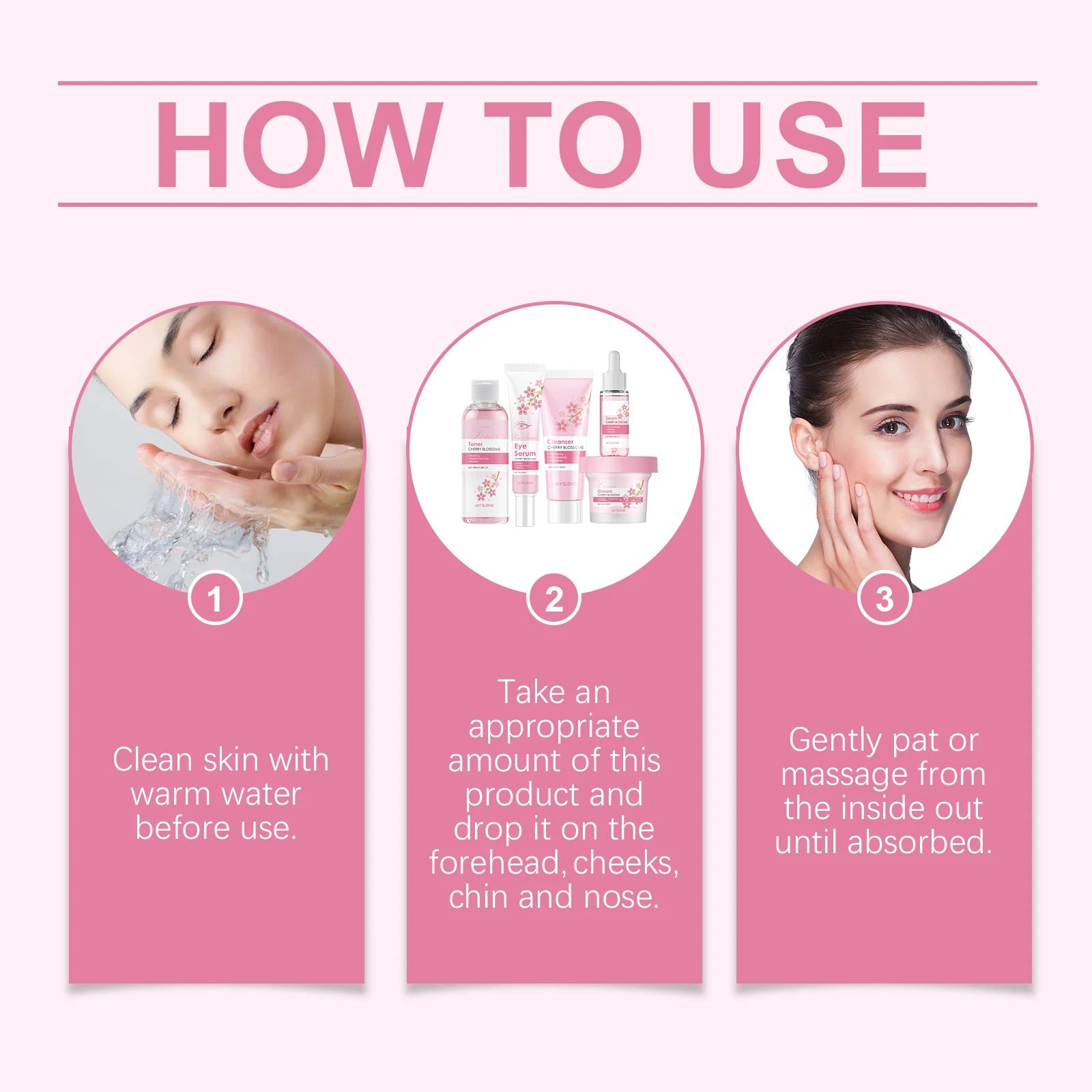 Наборы для ухода за кожей Сакура осветляющая сыворотка лица омолаживающий крем