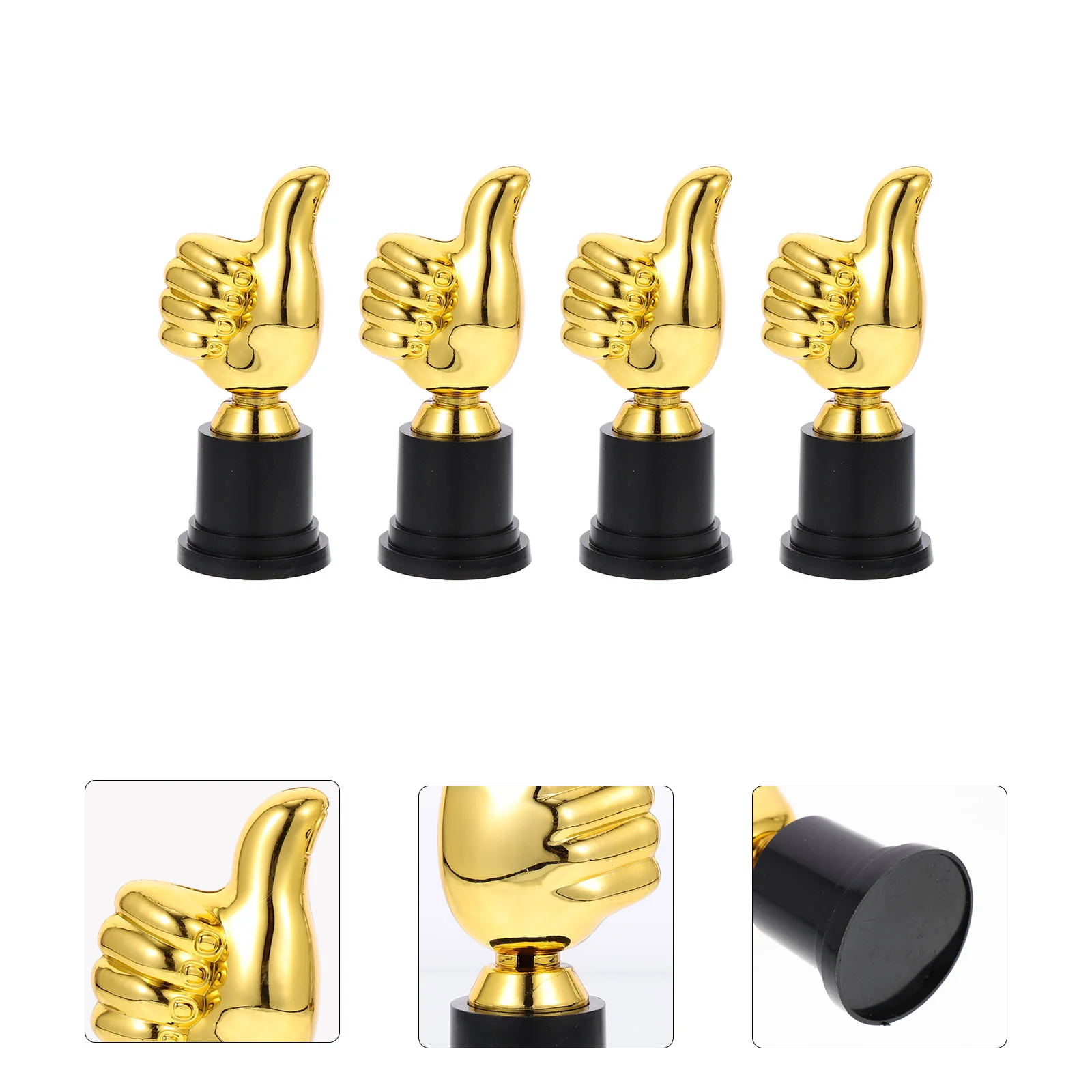 

4pcs Competition Trophies for Rewarding Exquisite Rewarding Gifts (Golden)