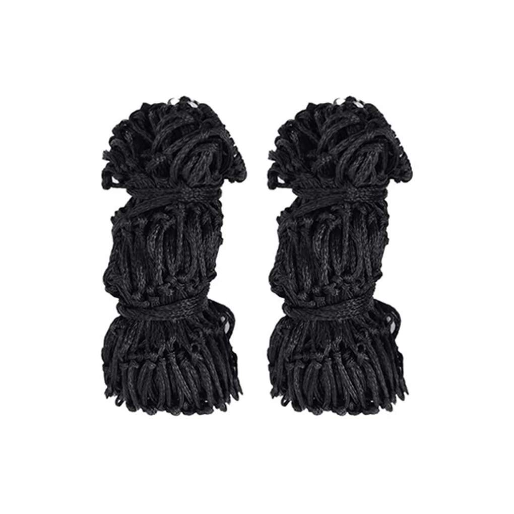 

2 Pieces Hay Bag Rope Animal Feeder Feeding Net Hanging Barn Equipment Reusable Farm 2x2inch Hole Diet Dispenser Supply