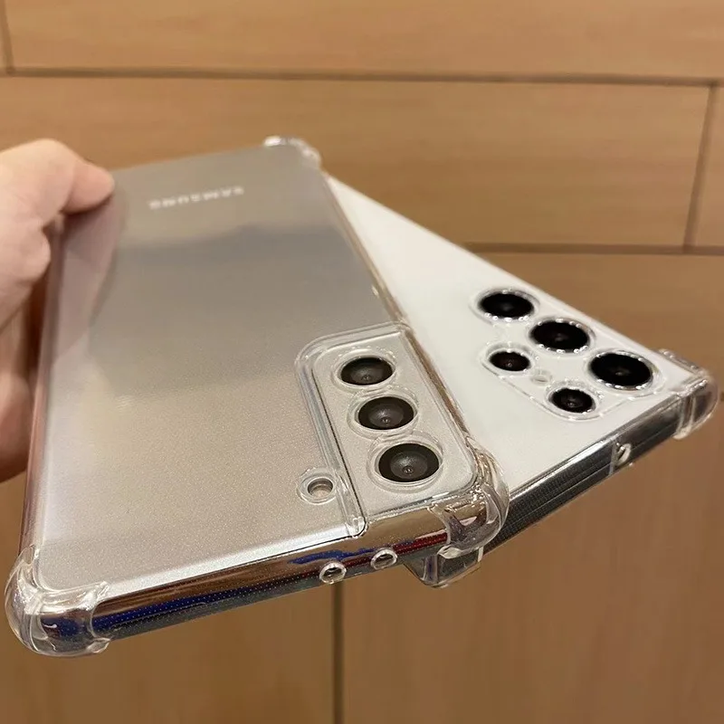 Soft Case For Samsung Galaxy S23 Ultre S22 S21 S20 Fe S10 S9 S8 Plus Note 20 10 Shockproof Clear Lens Protection Tpu Cover