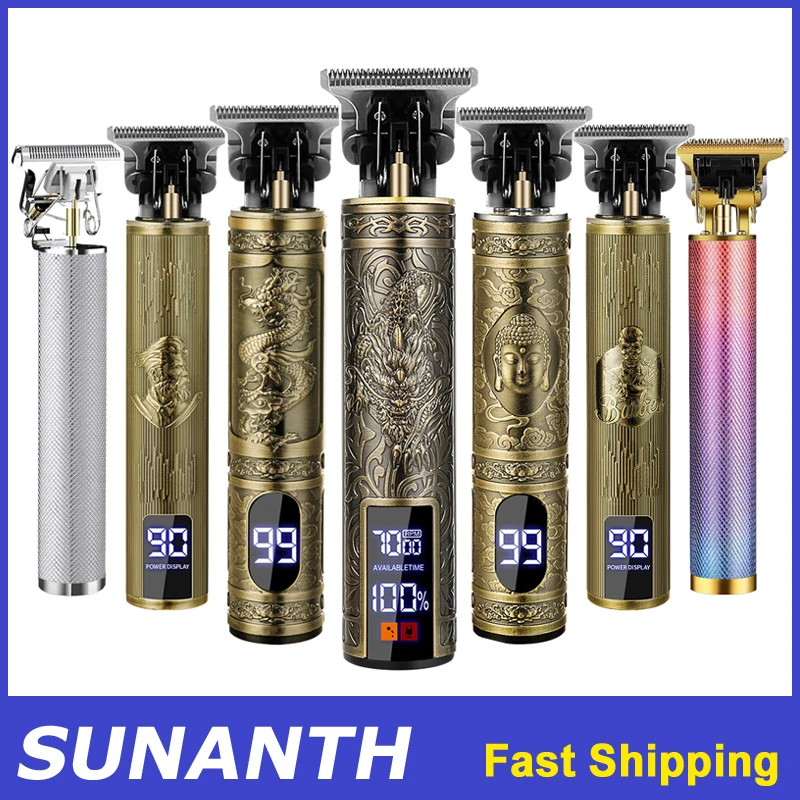 T9 Винтажный Триммер Для Волос Мужчин Электрическая Машинка Стрижки С