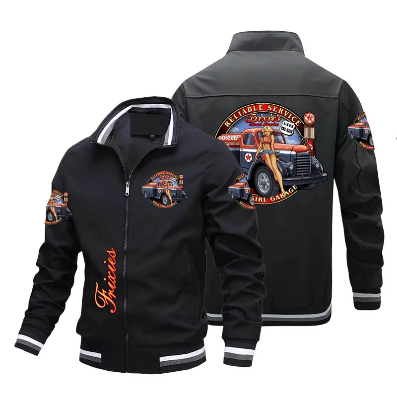 

2022 New Spring and Autumn Warm Leather High Quality Jacket Outdoor Machine Beauty Car Top Men's Racing Sports Jacket