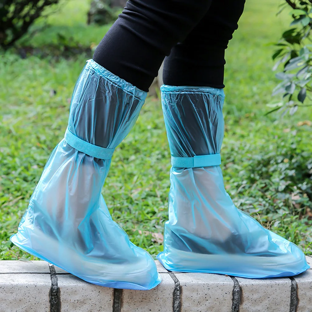 2 Pairs Shoe Covers Travel Plastic Shoe Covers Shoe Protection Overshoe Disposable Shoe Booties Disposable Footwear Women's