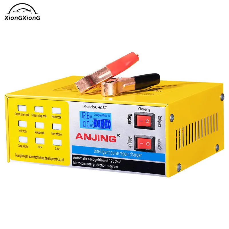 

12V/24V Automotive Battery Charger Smart Car Battery Charger 130W 40A Trickle Smart Pulse Repair For Truck Boat Motor Power Tool