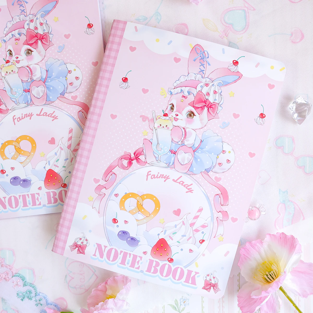 

Милый Kawaii мультфильм ретро леденцы кролик журнал A5 блокнот дневник 2022 планировщик блокнот для детей канцелярские принадлежности для школы