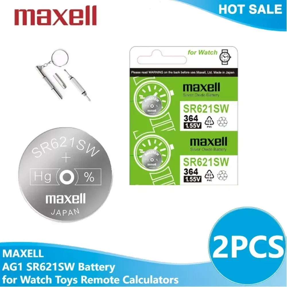 Кнопочный аккумулятор MaxeII 1 55 В AG1 LR621 364 164 531 SR621SW SR60 CX60