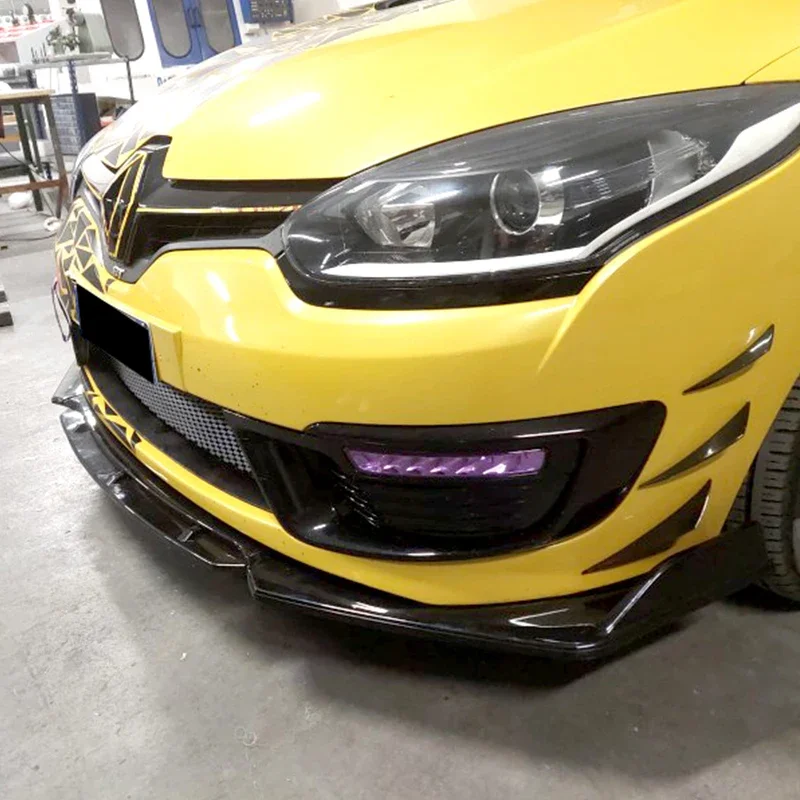 Фото Для Renault серии универсальные аксессуары для передних губ, 4 шт., автомобильный бампер, разделенный комплект для губ, спойлер, диффузор, дефлектор, спортивная посылка №3