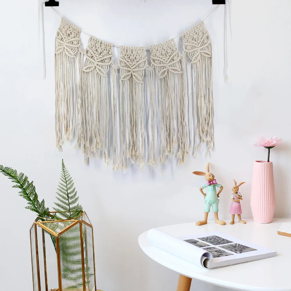 

Bohemian Home Decoration Curtain Tapestry Creative Gift Pendant Macrame Wall Hanging Tapestry Wall Tapestry Wall Hanging