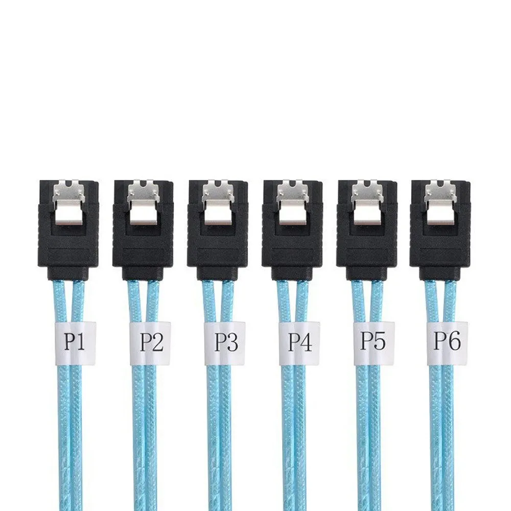 Кабель SATA-SATA, 468 портовв комплекте, кабель передачи данных SATA 3.0, 7-контактный кабель SAS, 12 Гбитс, кабель для жесткого диска для сервера, NAS, ПК, 0,5 м, 1 м. (art.: 3920dce0ca714) - 3920dce0ca714