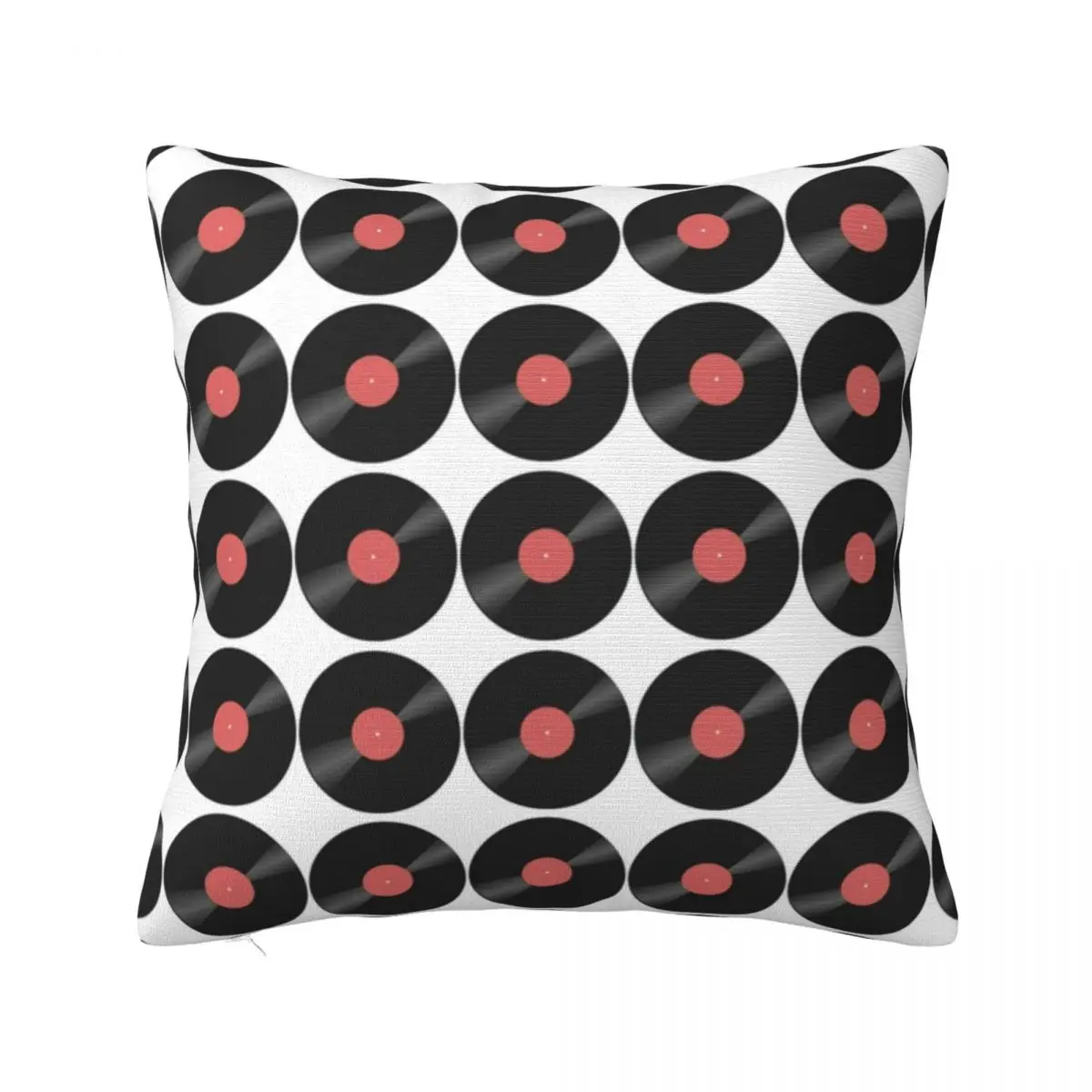 Vinyl Records Pillow Case Music Pattern Home Decor Zipper Pillowcase Summer Kawaii Polyester Cover