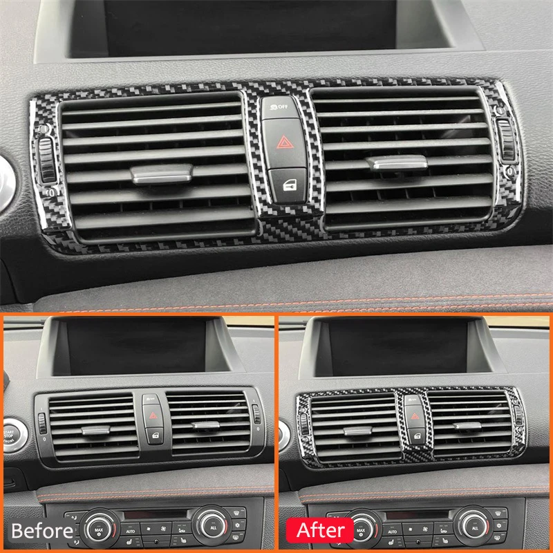 Автомобильная интерьерная центральная консоль из углеродного волокна для BMW 1