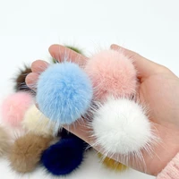 4 5cm colorful mink pompon mink fur ball pompom for sewing on knitted keychain scarf shoes hats diy jewelry crafts accessories