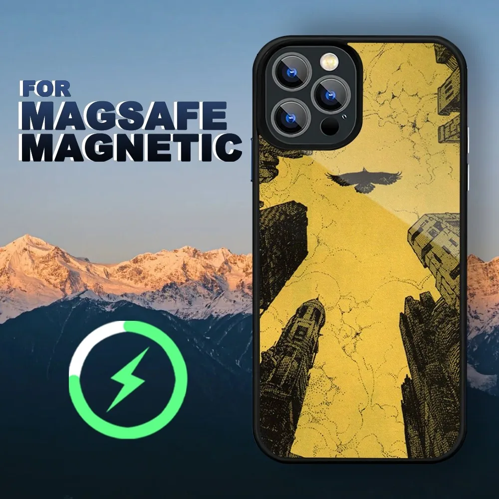 Чехол для телефона с триллером iPhone 15 14 13 12 11 Plus Pro Max Магнитный чехол Magsafe