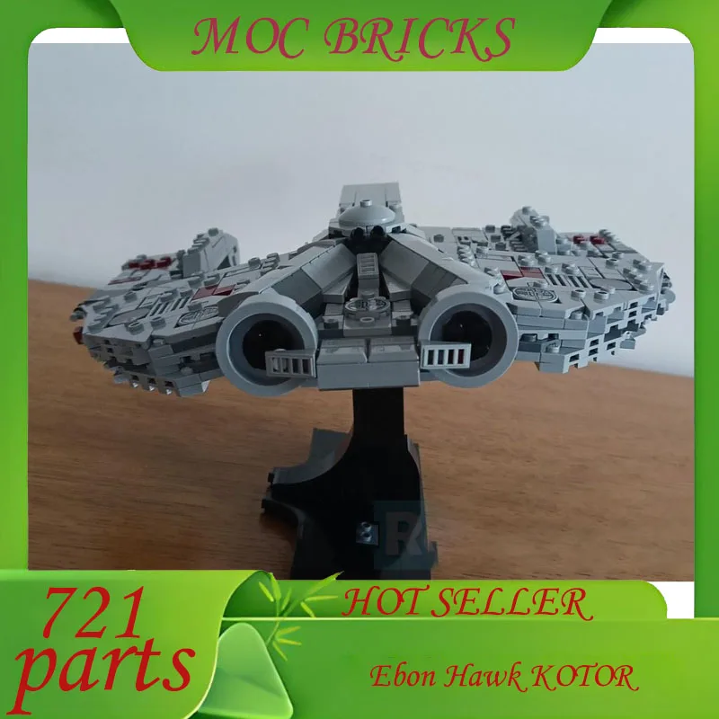 Фото Настроить 721, детали MOC Ebon Hawk KOTOR, военный праздник, космический корабль, битва, Рождественская головоломка, сделай сам, сборка на день рождения, игрушки, подарки №4