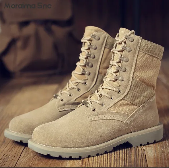 New Low Profile Mid-Barrel Leather Boots Men's Women's Spring and Autumn Cargo Boots Large Size Men's Work Boots Boots