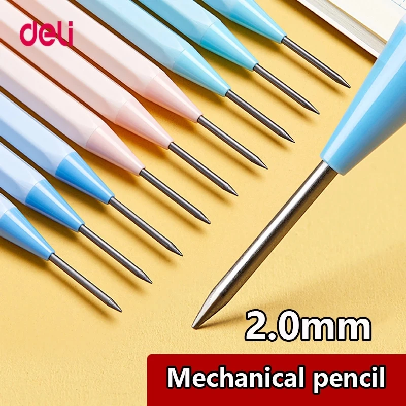 

With For Sharpener Pencil Pencil 2.0mm Stationery Writing Refills Kids Mechanical Lead Automatic Pencil Sketch Deli