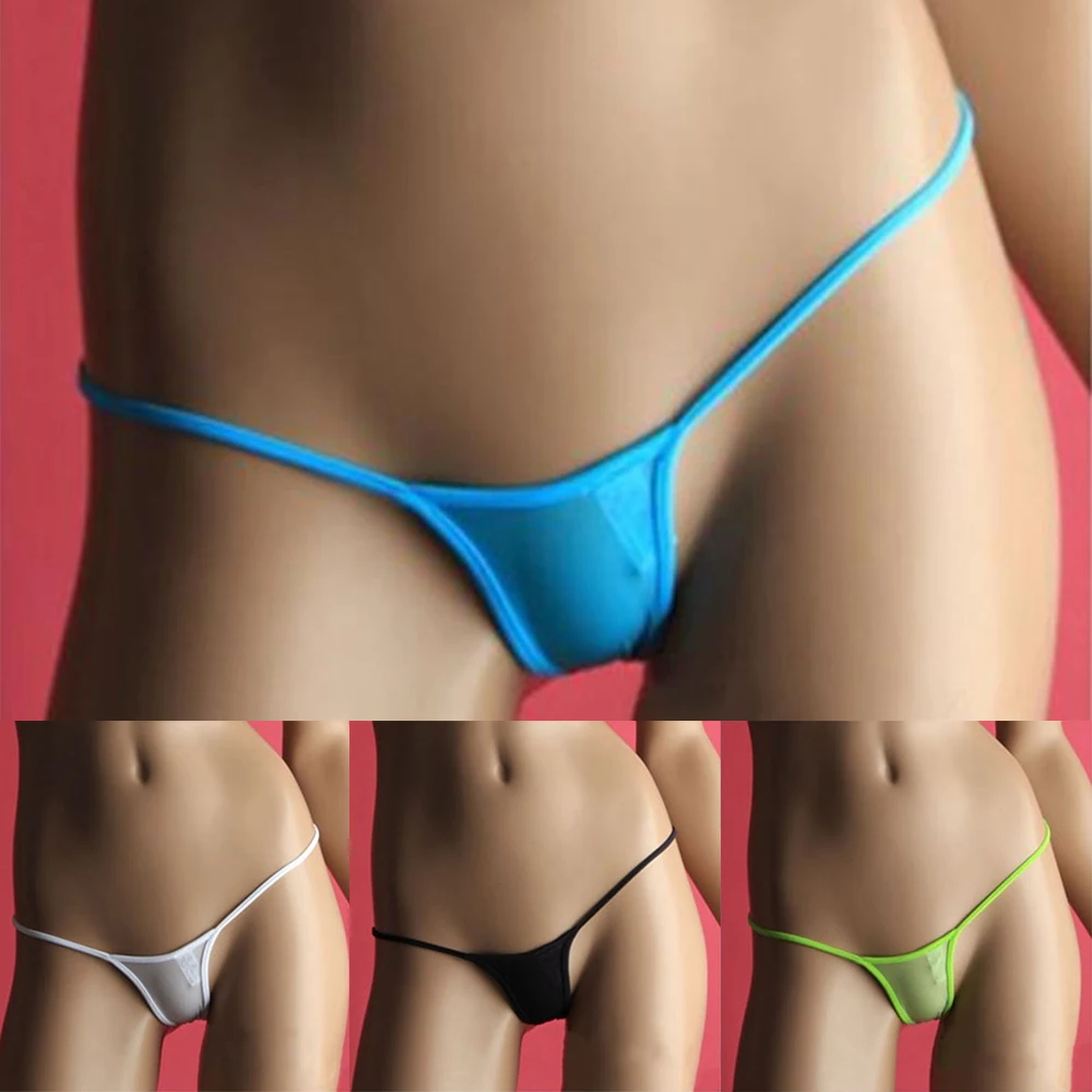 

Womens Sexy G String T Back Thongs Transparent Underwear Erotic Lingerie See-Through Underpant Breathable Ultra Thin Panties