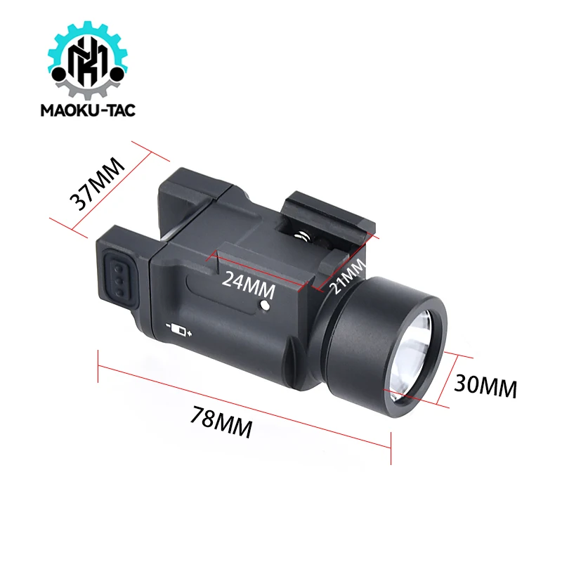 Светодиодный металлический фонарик 400 люмен для страйкбола G17 G18 G19 | Спорт и