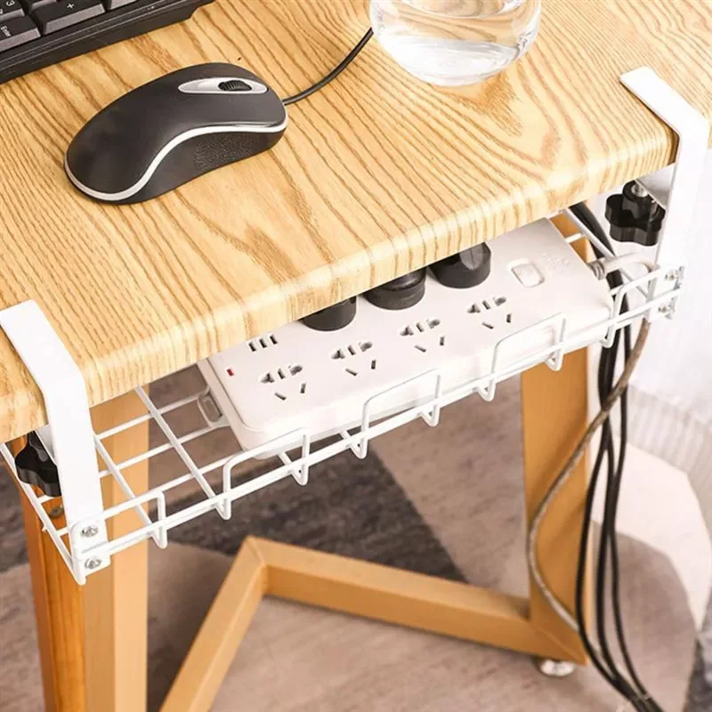 

Under Table Storage Rack Wire Cable Shelf Basket Desk Rack Organizer Box Hanging Storage Cabinet Holder Tray Shelves
