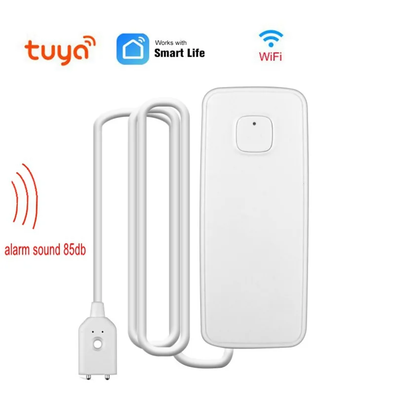 

Mini Wifi Water Leakage Sensor App Control Flood Alert Overflow Detector Waterproof Tuya Smart Independent Leak Alarm