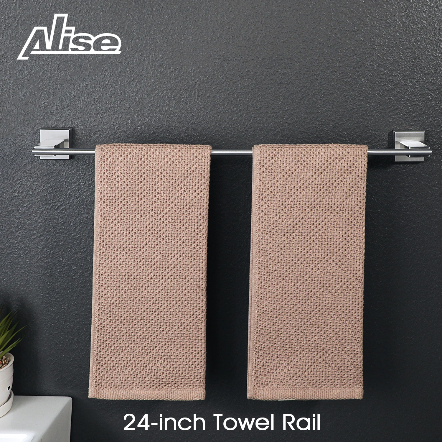 Rail Wall Mounted 60cm Towel Rack Single/double Bathroom 304