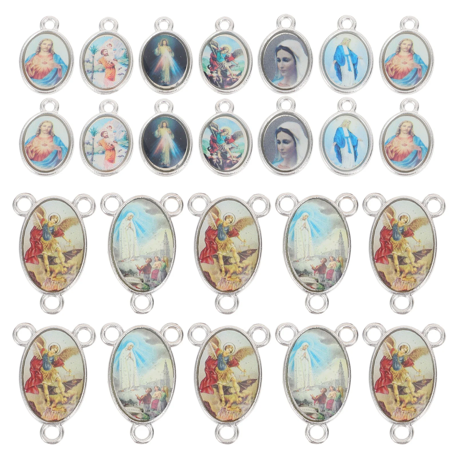 

40 Pcs Virgin Mary DIY Making Pendants Jesus Pattern Jewelry Charm Retro Earrings Charms Alloy Ornament