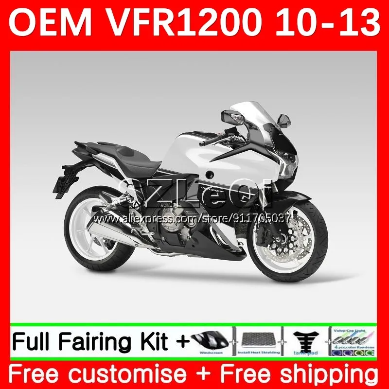 

blavk white Injection For HONDA Crosstourer VFR1200 RR VFR 1200 RR CC VFR1200RR 10 11 12 13 2010 2011 2012 2013 Fairing 59LQ.63