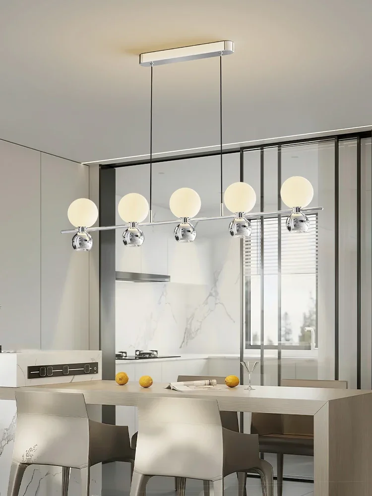 

Bauhaus Restaurant Chandelier 2023 New Simple Dining Table Bar Dining Room Creative Full Spectrum Long Magic Bean Lamps