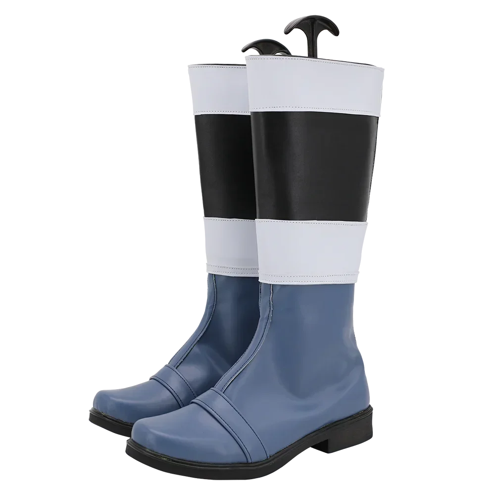 Ninja Sentai Kakuranger Saizou Синие ботинки для косплея Кожаная обувь по индивидуальному