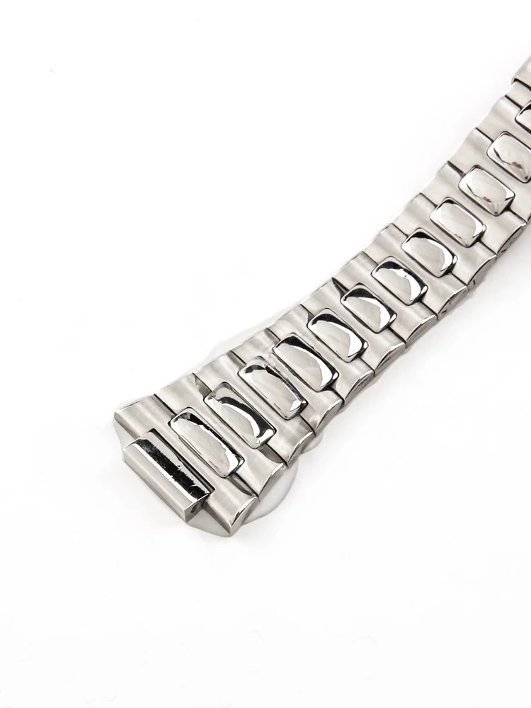 Фото Для Patek Philippe Nautilus ремешок для ручных часов, стальной 5711 5726, прецизионная стальная мужская цепочка для часов с ремешком 25-13 мм с приподнятым ртом №5