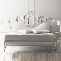 french high end master bedroom solid wood bed retro double bed light luxury carved flower 1 5 meters 1 8 soft package wedding be