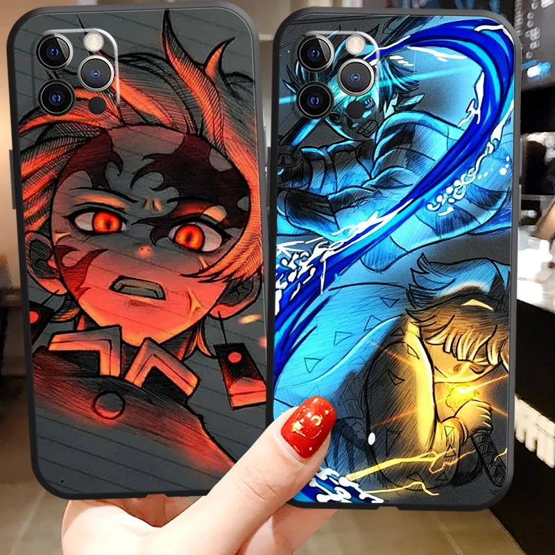 

Demon Slayer Anime Phone Cases For iPhone 11 12 Pro MAX 6S 7 8 Plus XS MAX 12 13 Mini X XR SE 2020 Carcasa Soft TPU Funda