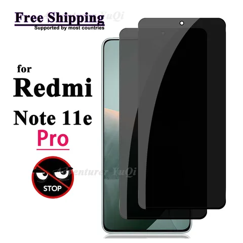 Защита для экрана с защитой от шпионов для Redmi Note 11e Pro, закаленное стекло с защитой от царапин 9H