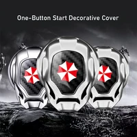 car interior one key start engine ignition switch button decoration protection cover for umbrella corporation logo automobiles