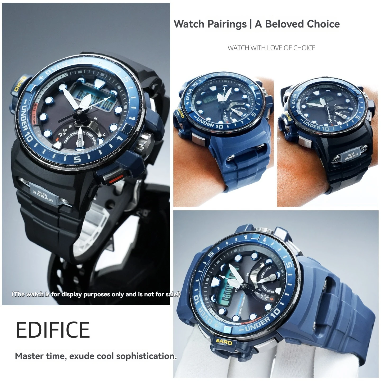 Фото Ремешок из мягкой силиконовой смолы GWN Q1000 для часов Casio G-Shock 5477 GWN-Q1000, водонепроницаемый сменный ремешок для часов №2