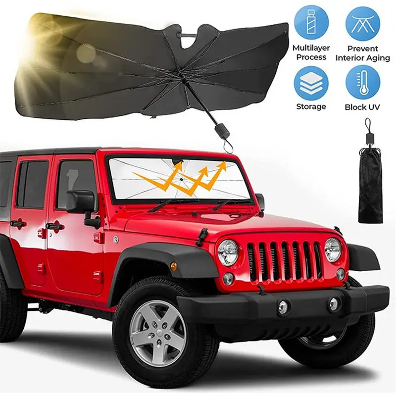 

Car Windshield Umbrella Car Front Window Sun Visor Car Umbrella Sunshade Cover UV Protection Automobile Accessories ForWrangler