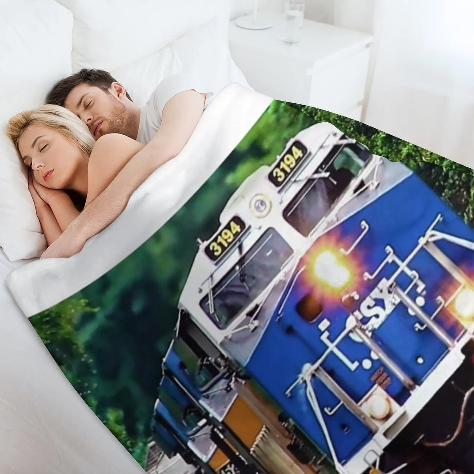 Majestic CSX # 3194 Honoring Law Enforcement Локомотив Плед Фланелевые волосатые